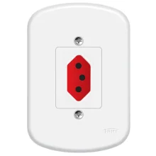 Tomada 2P+T 20A/250v Vermelha Para Uso Específico Blanc Ref 2337 Fame