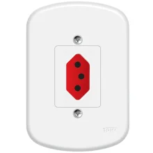 Tomada 2P+T 10A/250v Vermelha Para Uso Específico Blanc Ref 2336 Fame