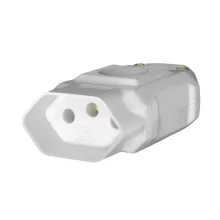 Tomada 2P+T 10A/250v Junção Fêmea Cinza Ref 4175 Fame