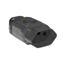 Tomada 2P+T 10A/250v Junção Fêmea Preta Sobrepor Ref 4176 Fame