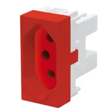 Módulo Tomada 2P+T 10A/250v Vermelha Para Uso Específico Habitat Ref 2322 Fame