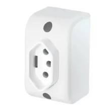 Tomada 2P+T 10A 250v Sobrepor Ref 2549 Fame