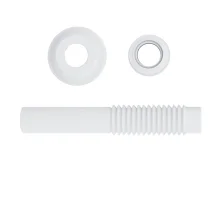 Tubo Ligação Ajustável Branco Para Vaso Sanitário DN38 x 26cm Blukit