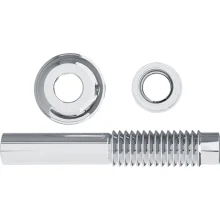 Tubo Ligação Ajustável Cromado Para Vaso Sanitário DN38 x 26cm Blukit