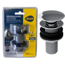 Válvula Click Para Lavatório Aba Aço Inox Blukit