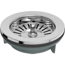 Válvula De Escoamento Para Pia Americana Com Aba de Aço Inox 4.1/2"x1.1/2" Blukit