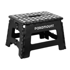 Banqueta Dobrável Antiderrapante 22cm Black Clear Paramount