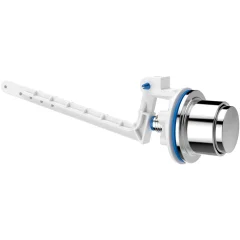 Botão Acionador Universal Lateral ABS Cromada Para Caixa Acoplada Blukit