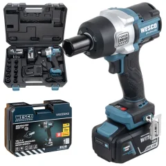 Chave de Impacto Brushless 1/2" 2 Baterias 18v 700Nm Wesco