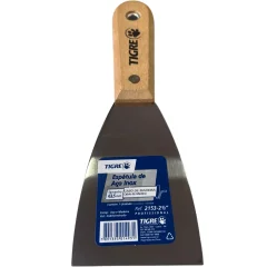 Espátula De Aço Inox 2.1/2" (63,5mm) Cb Madeira Ref.2153 Tigre