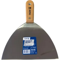 Espátula De Aço Inox 6" (152,4mm) Cb Madeira Ref.2153 Tigre