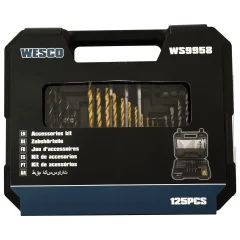 Kit de Brocas e Bits Com 125 Peças WS9958 Wesco