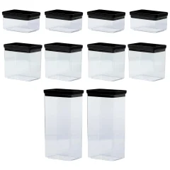 Kit Potes Herméticos Black Paramount Lumini 580ml 1300ml 2600ml