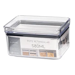 Pote Hermético Retangular Lumini 580ml Paramount