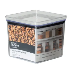 Pote Hermético Quadrado 2.195ml Lumini Cristal Paramount