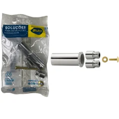 Prolongador Para Registro 20mm Padrão Deca e Similar ABS Cromado Blukit