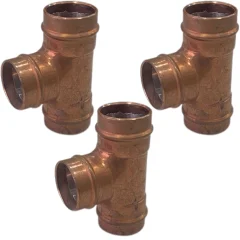 Te de Cobre N15 15mm C/Anel Eluma c/ 3 unidades