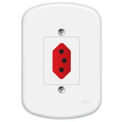 Tomada 2P+T 20A/250v Vermelha Para Uso Específico Blanc Ref 2337 Fame