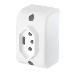 Tomada 2P+T 10A 250v Sobrepor Ref 2549 Fame