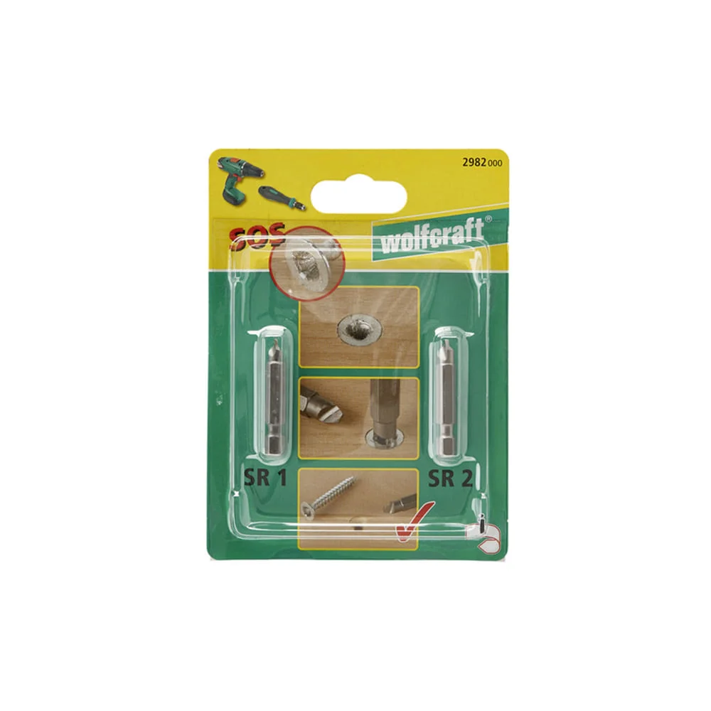 2 Extratores de Parafusos Defeituosos 298200 Wolfcraft