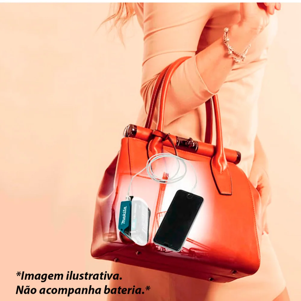 Adaptador Compacto USB para Carregar Dispositivos Móveis ADP08 Makita