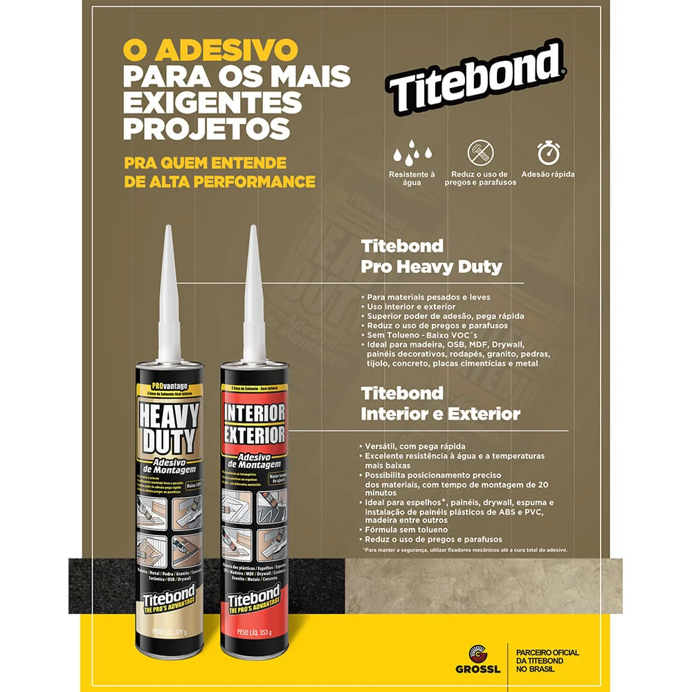 Adesivo de Montagem Heavy Duty Titebond 379g