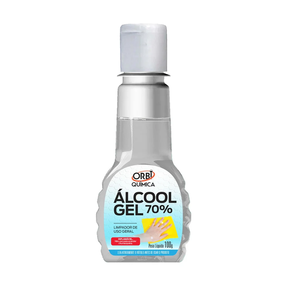 Álcool Gel 70º Antisséptico e Higienizador de Mãos 100G Orbi
