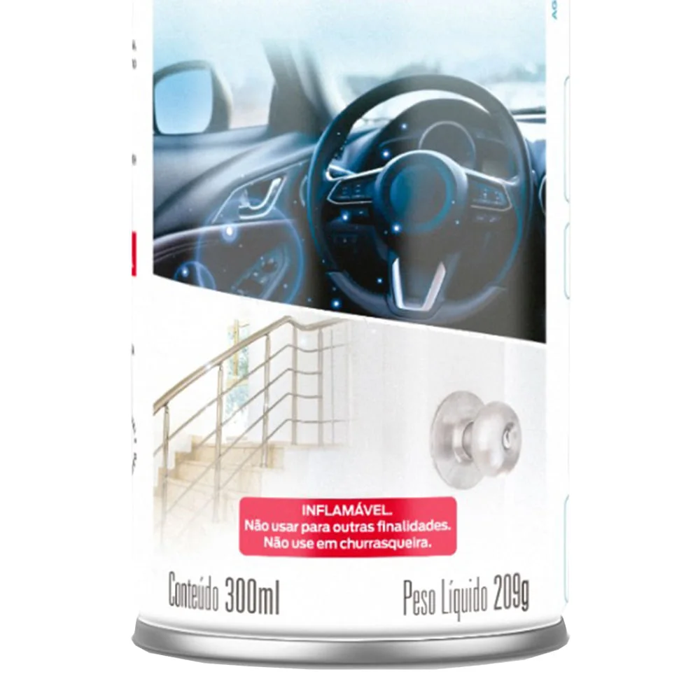 Álcool Spray 70° Antisséptico e Higienizador 300ML 209G Orbi