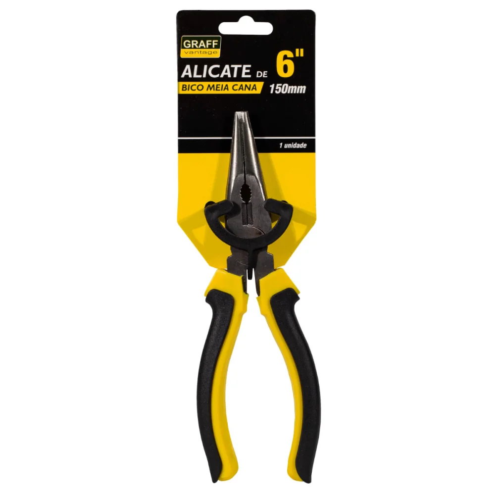 Alicate de Bico Meia Cana 6 Pol Graff Vantage Alicate de Bico Meia Cana 6 Pol Graff Vantage