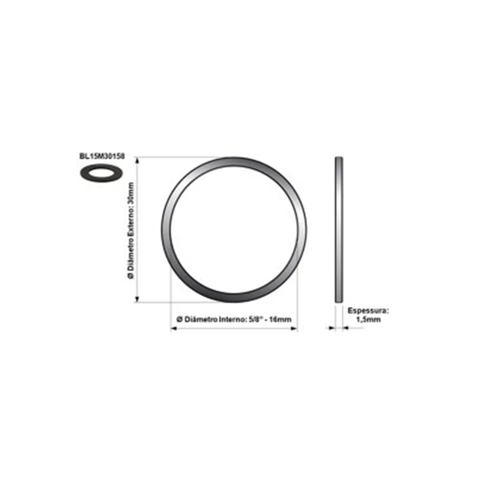 Anel Redução 30X158mm BL15M30158 Freud