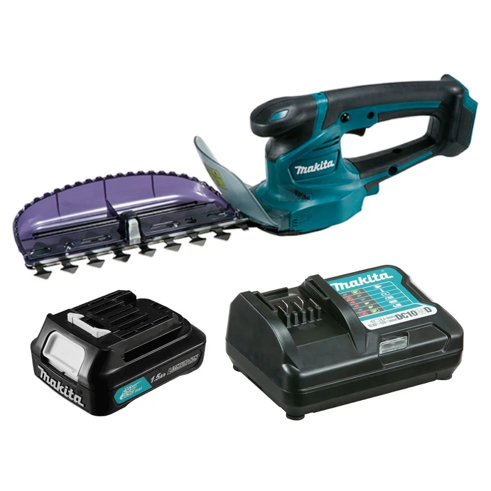 Aparador de Cerca à Bateria 1.5Ah 12V Max e Carregador UH201DZC Makita