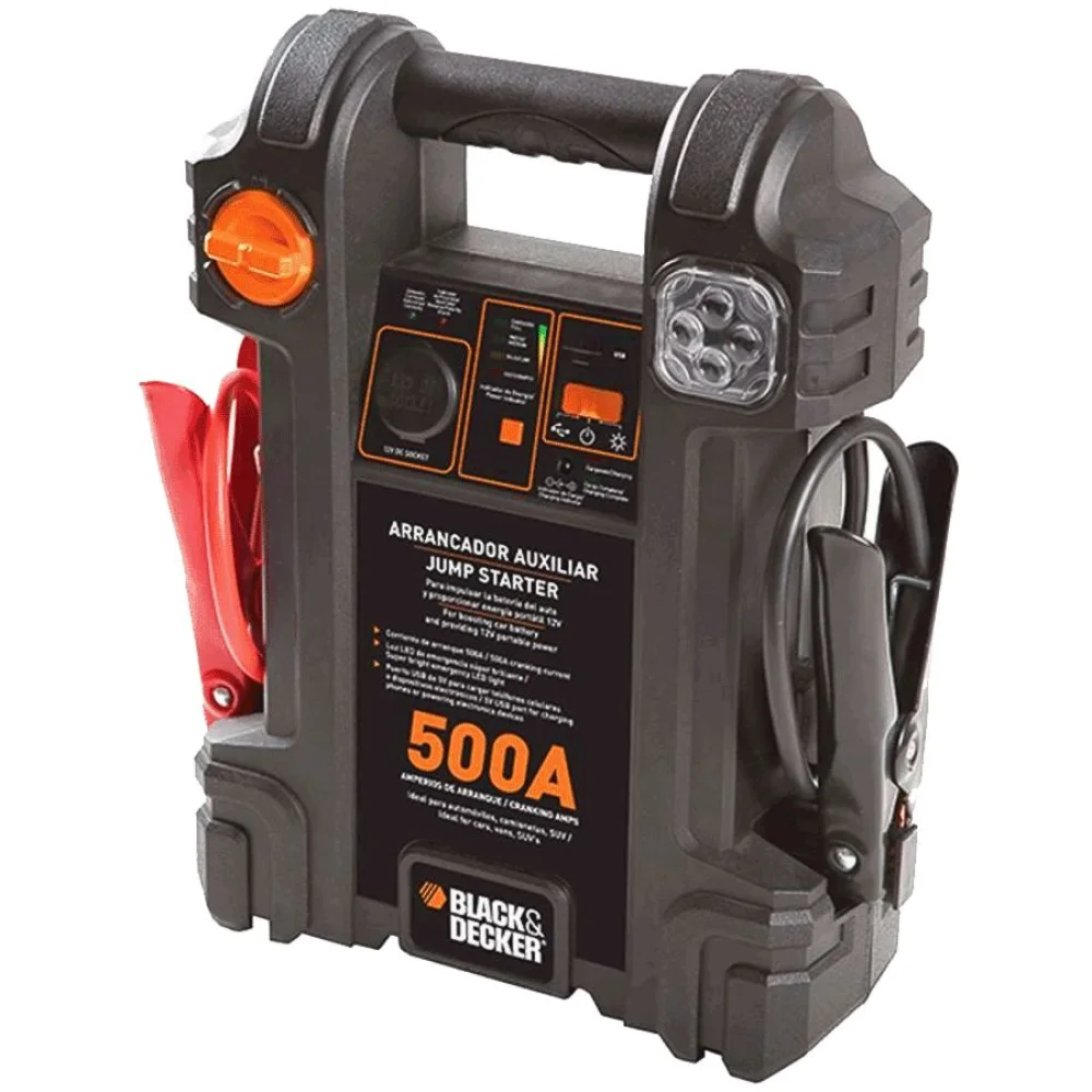 Arrancador Auxiliar de Partida para Automóveis 500 Amperes 12V JS500S Black&Decker  Bivolt