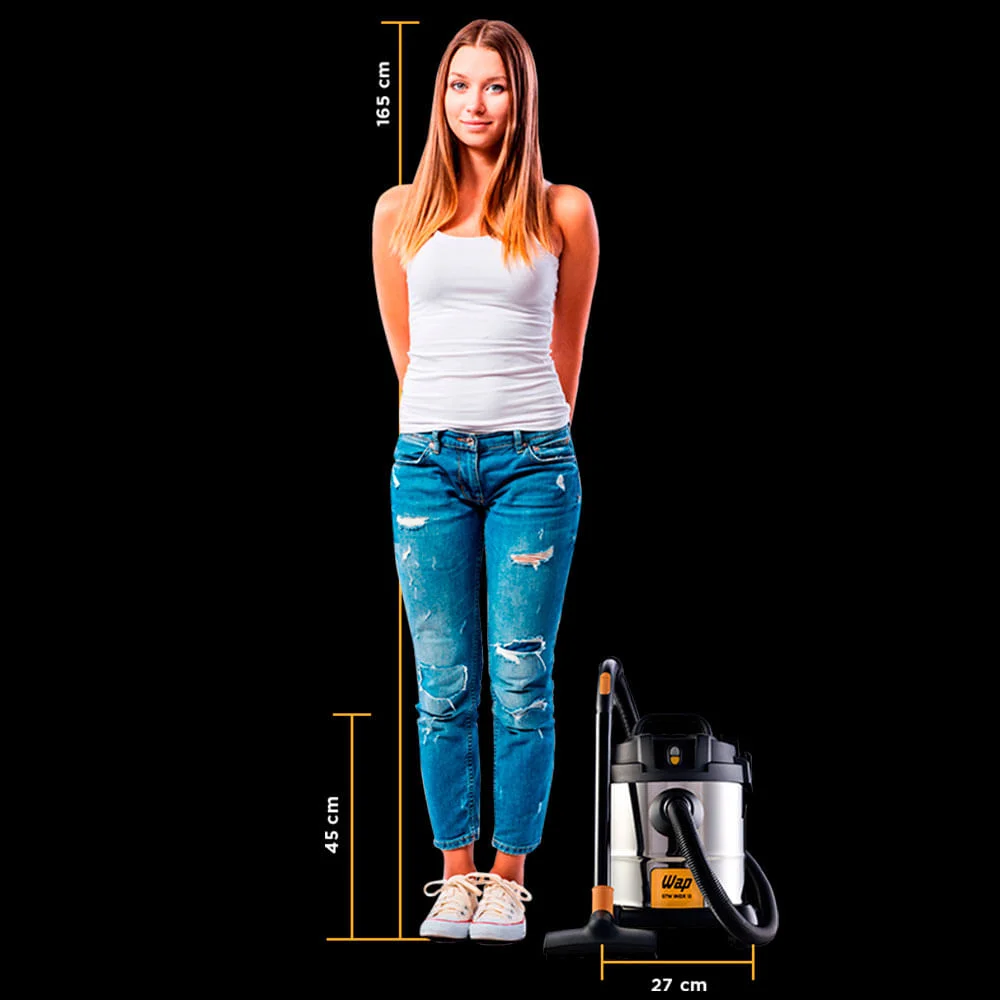 Aspirador de Água e Pó 12 Litros 1400 Watts GTW INOX 12 FW005041 Wap