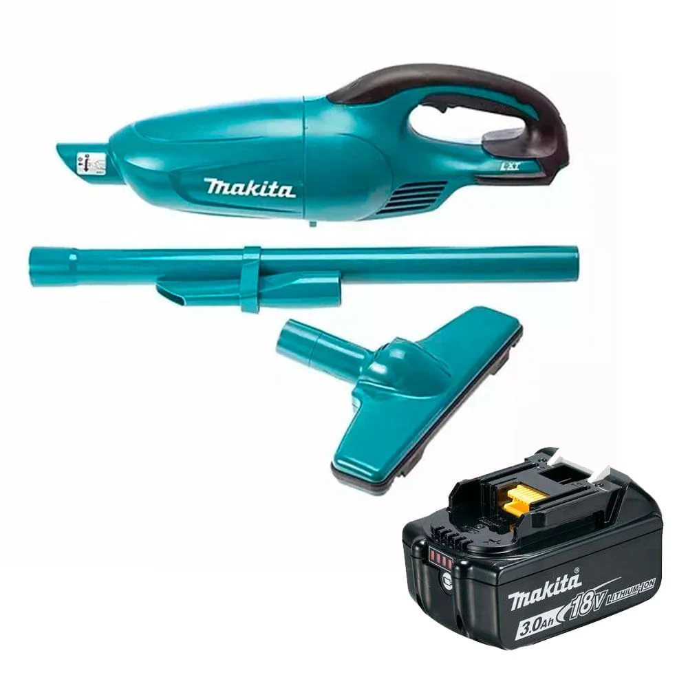 Aspirador de Pó à Bateria e Bateria 18V 3.0Ah DCL180Z-P Makita