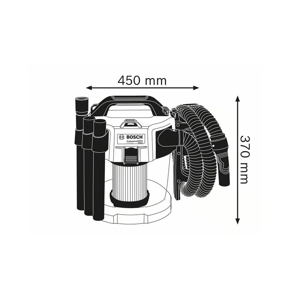 Aspirador de Pó à Bateria Não acompanha 18V GAS 18V-10 L Profissional Bosch