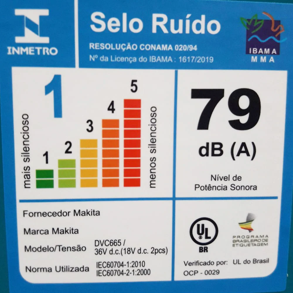 Aspirador de Pó Costal à Bateria Não acompanha 18V DVC665Z Makita