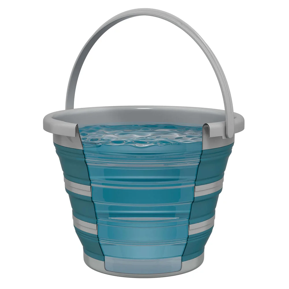 Balde Retrátil 10 Litros Verde RET3505 Flashlimp