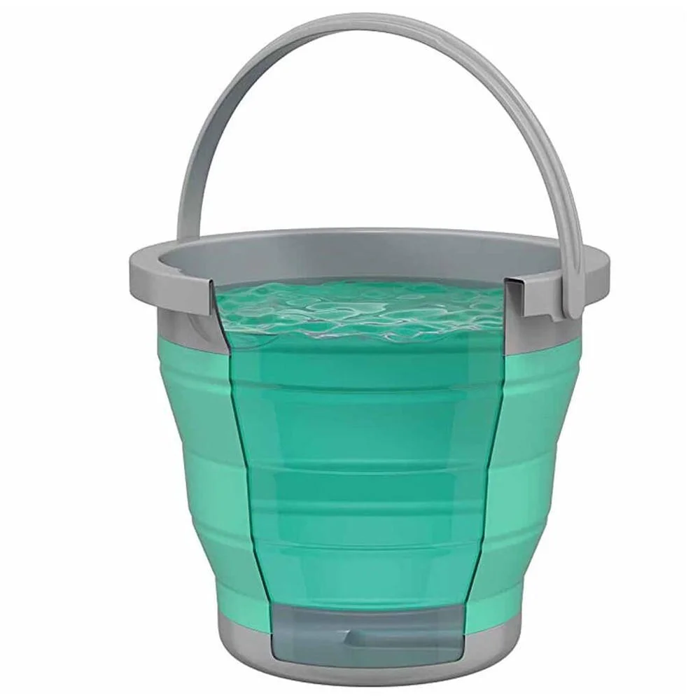 Balde Retrátil 5 Litros Verde Água RET3512 Flashlimp