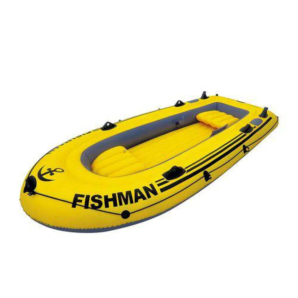 Barco Fishman 350 com Remo e Inflador 001854 Mor Amarelo