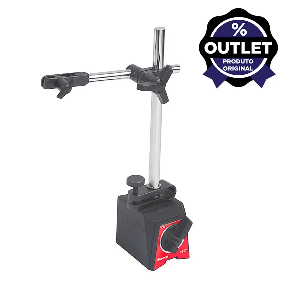 Base Magnética para Relógio Ajuste Fino 63X55X50mm Starrett Outlet