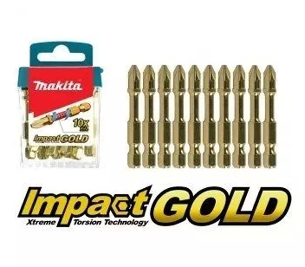 Bit Phillips 25mm PH2 Impact Gold B-28357 Makita 5 Peç