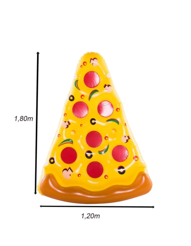 Boia Inflável Especial Gigante Adulto Fatia de Pizza 152000 Belfix Amarela