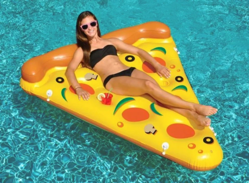 Boia Inflável Especial Gigante Adulto Fatia de Pizza 152000 Belfix Amarela