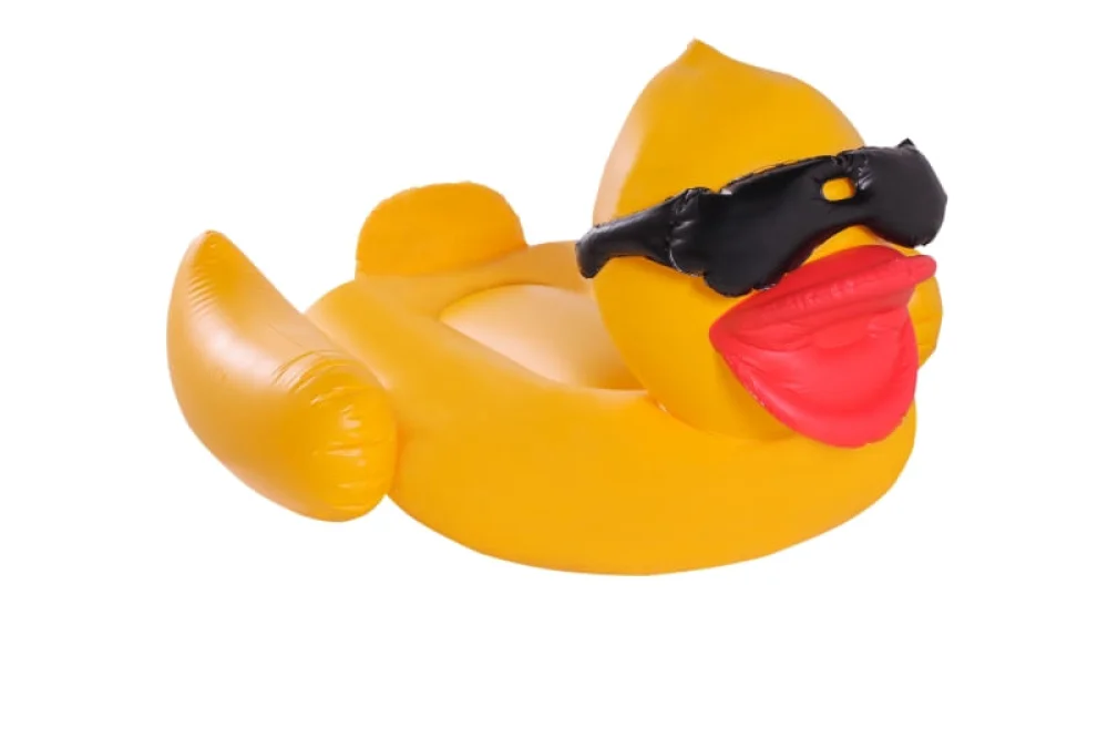 Boia Inflável Especial Gigante Adulto Pato de Óculos 177600 Belfix Amarela