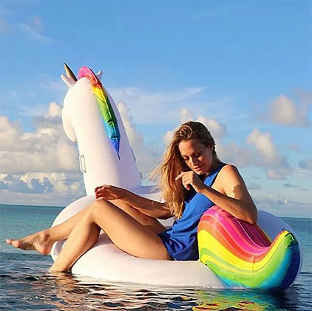 Boia Inflável Especial Gigante Adulto Unicórnio 150600 Belfix Branca