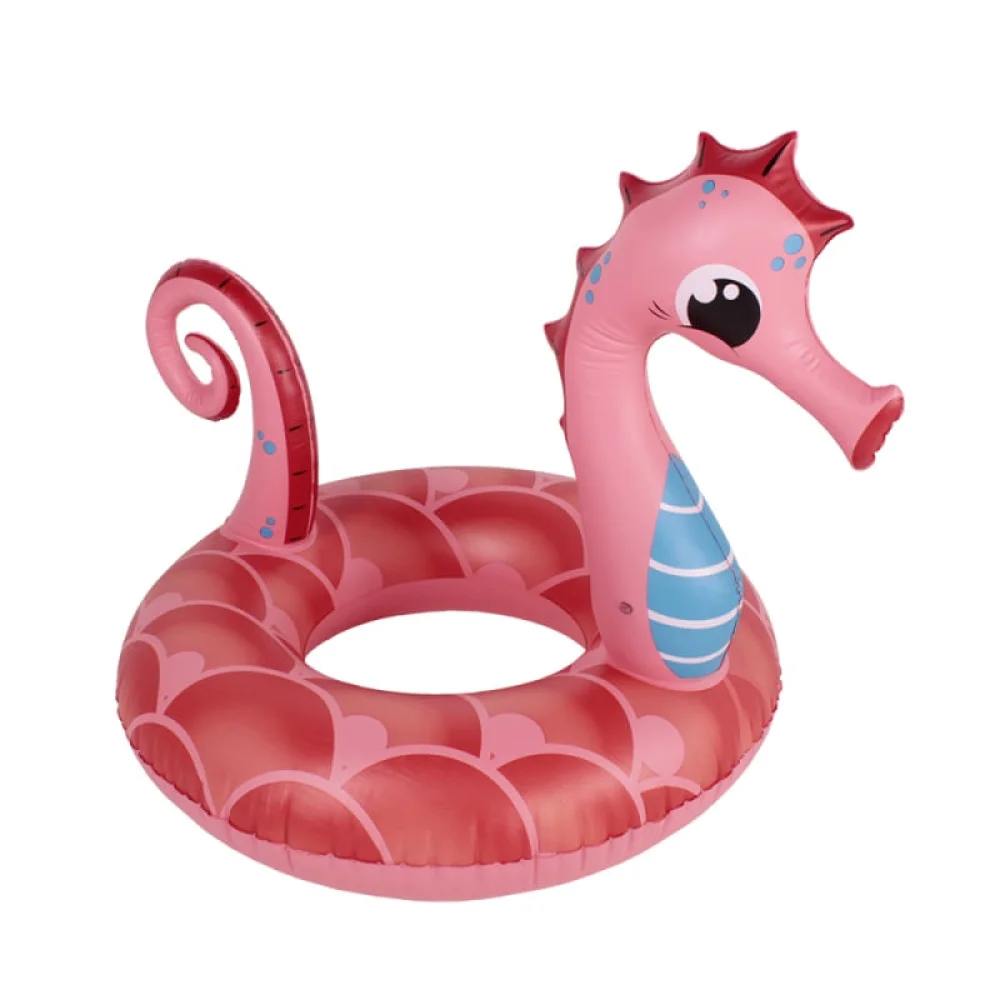 Boia Inflável Especial Gigante Anel Cavalo Marinho 146800 Belfix Vermelha