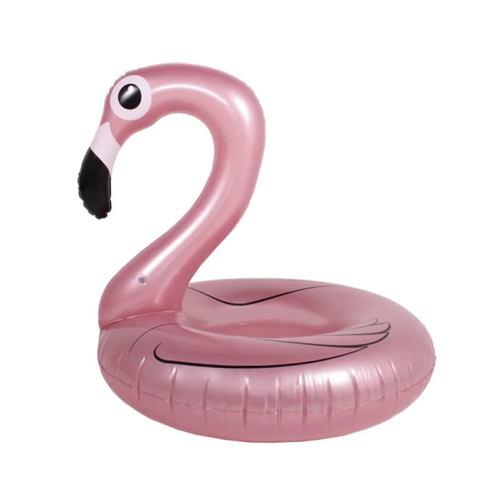 Boia Inflável Especial Gigante Anel Flamingo Perolado 146700 Belfix Rosa