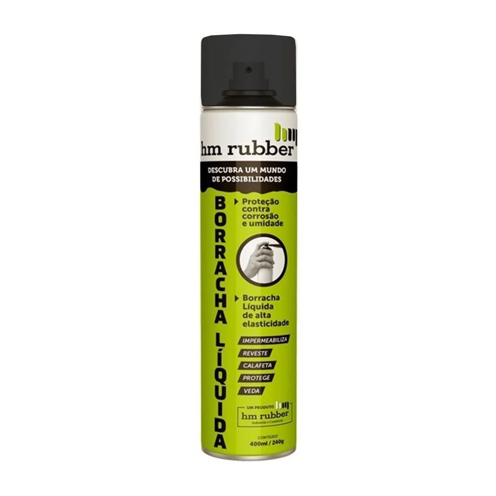 Borracha Líquida em Spray Aerossol Hm Rubber 400 ml