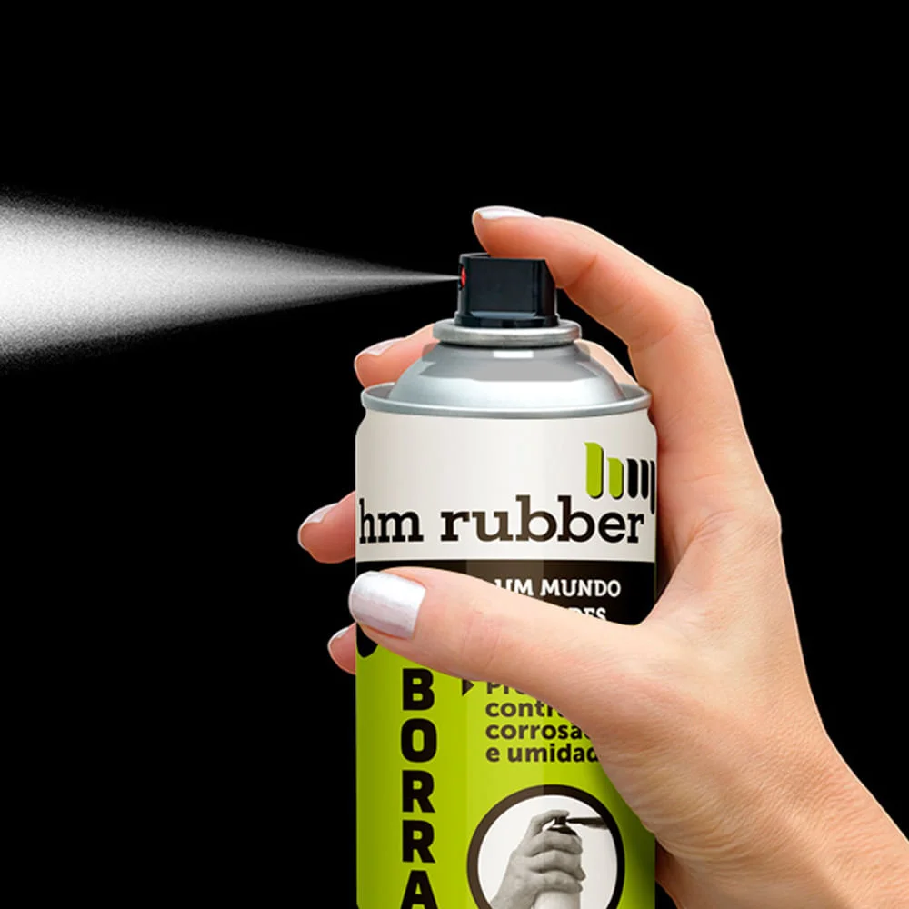 Borracha Líquida em Spray Aerossol Hm Rubber 400 ml