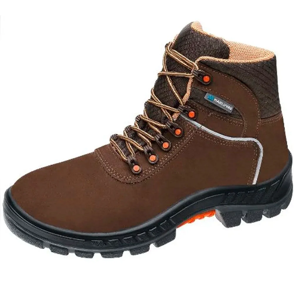 Bota de Amarrar Marrom Bico em Plástico Premier 75BPR29-MSMC Marluvas